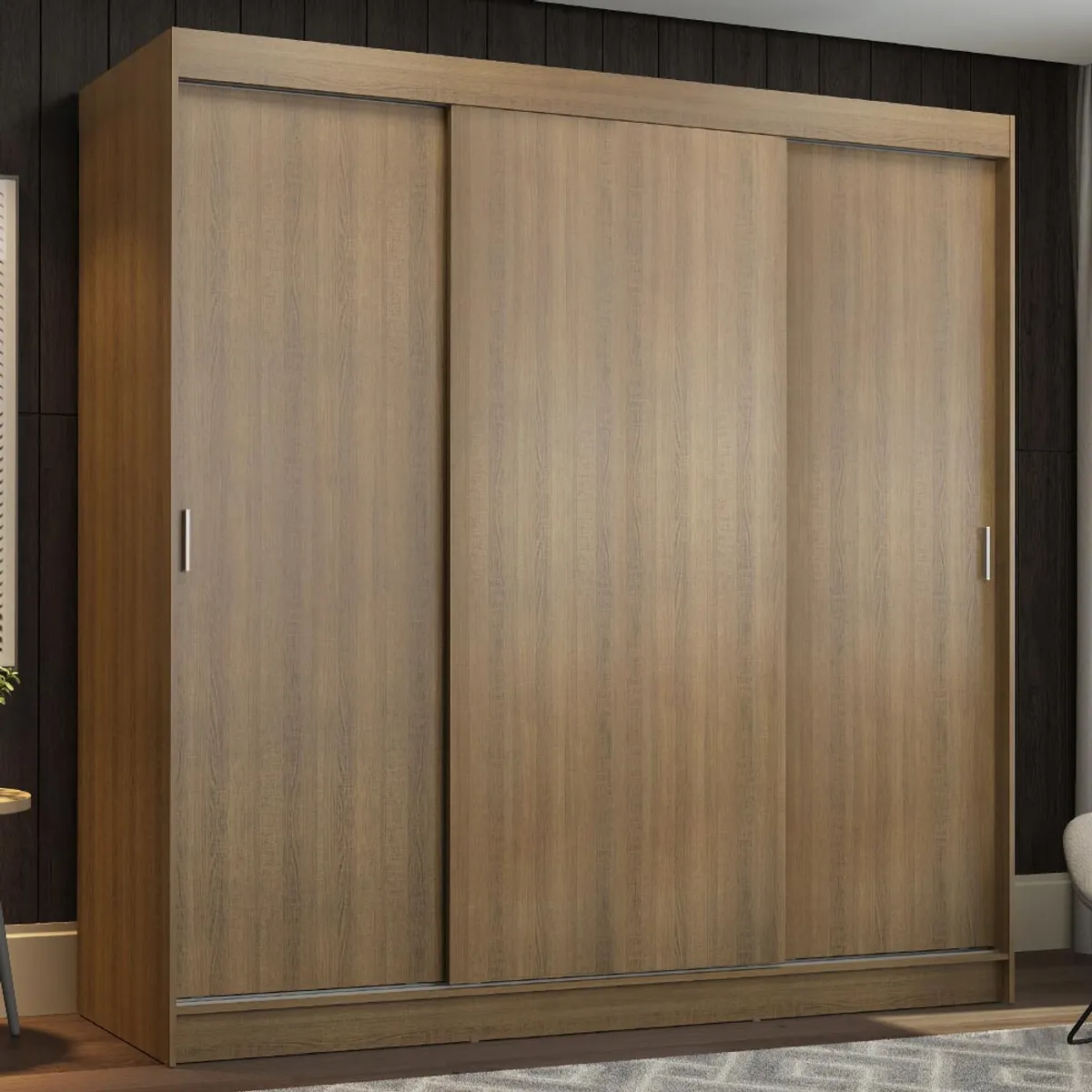 MADESA - Ropero Reno 3 Puertas Corredizas 4 Cajones