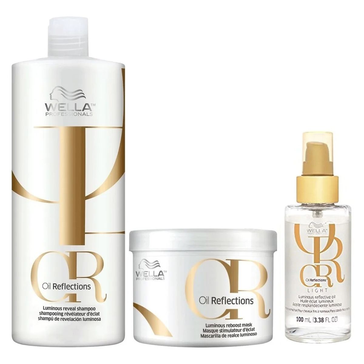 WELLA - Shampoo Brillo Cabello 1000ml MaskAceite Light Oil Reflections Wella