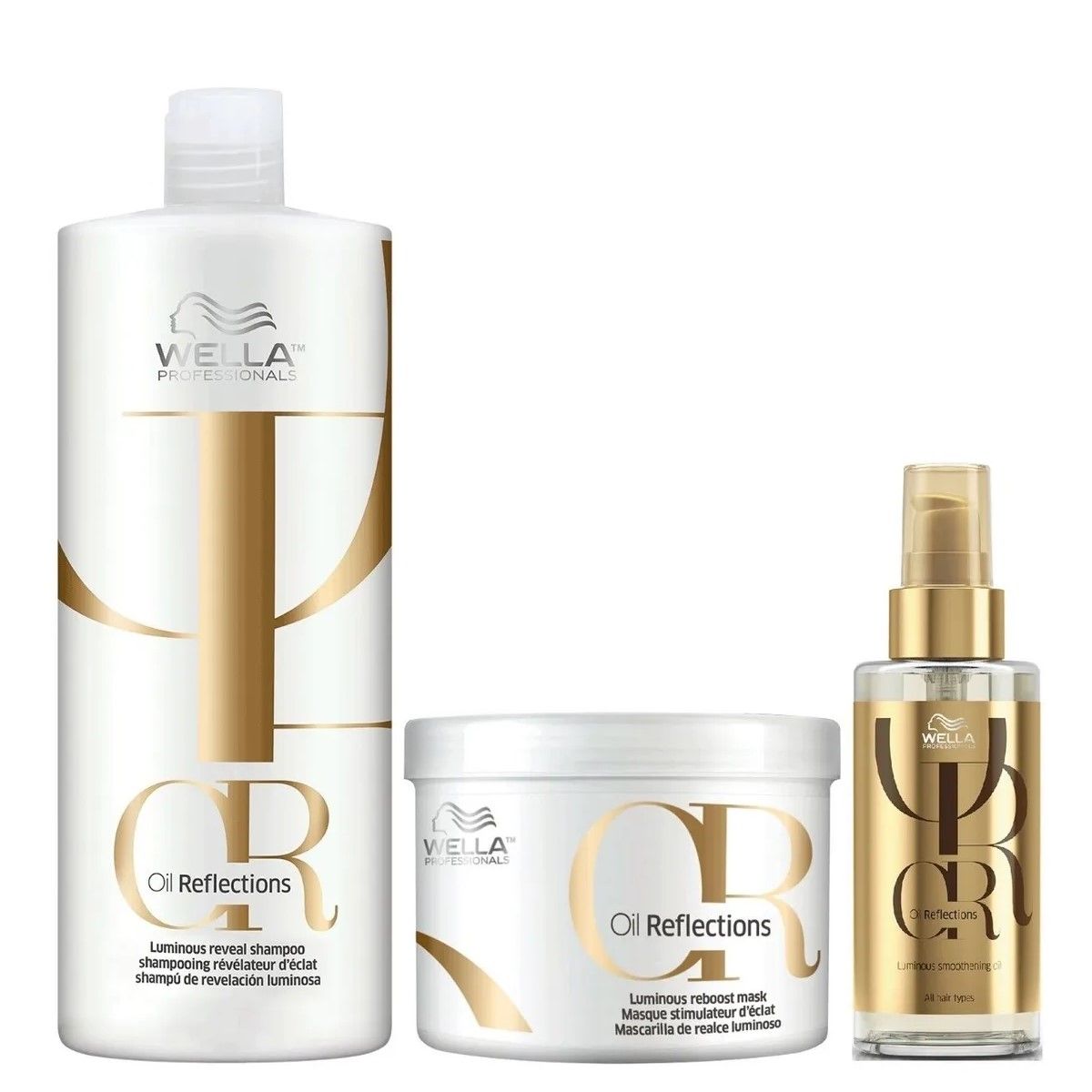 WELLA - Shampoo Brillo Cabello 1000ml MascarillaAceite Oil Reflections Wella