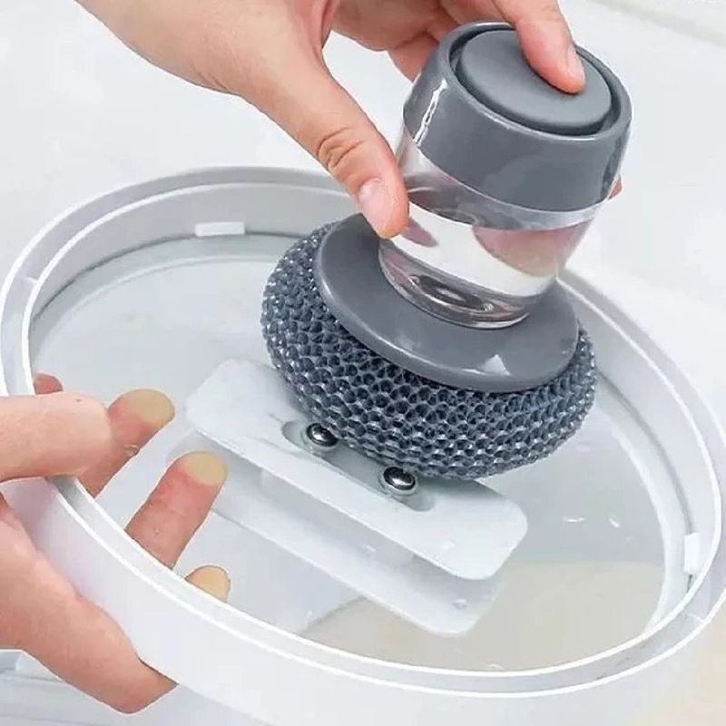 OTTOWARE - Cepillo Cerdas Gruesas con Dispensador de Jabón