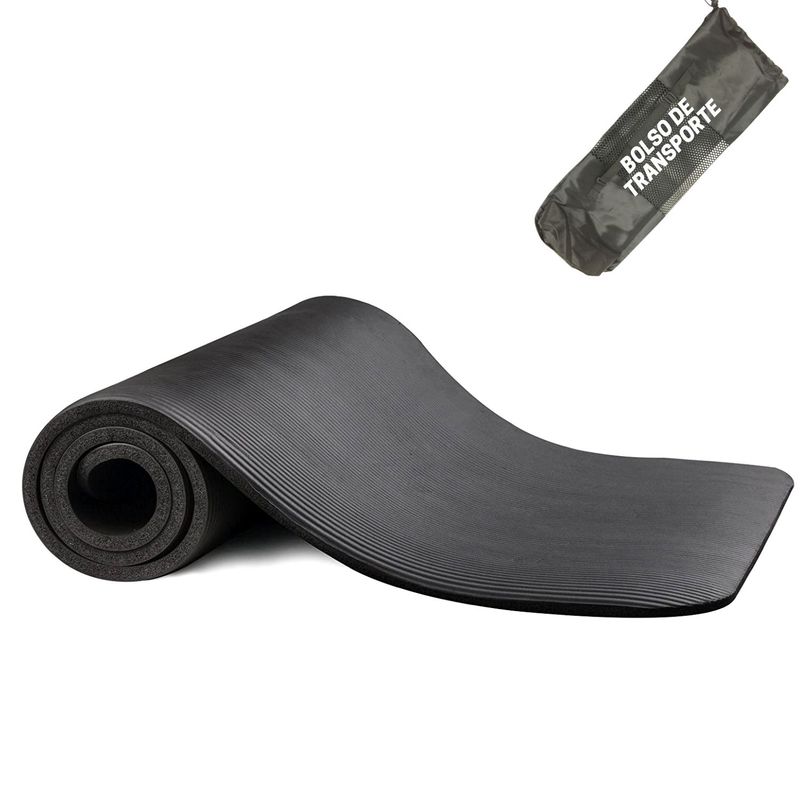 XTREME SPORT - Mat colchoneta yoga extra grueso 15mm  bolsa