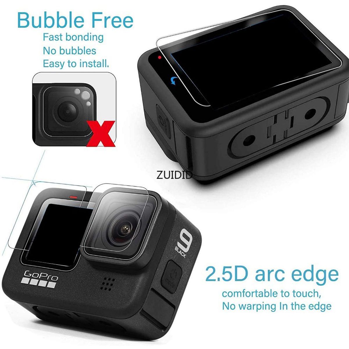 SHOOT - Protector gopro hero 11 10 9 vidrio templado