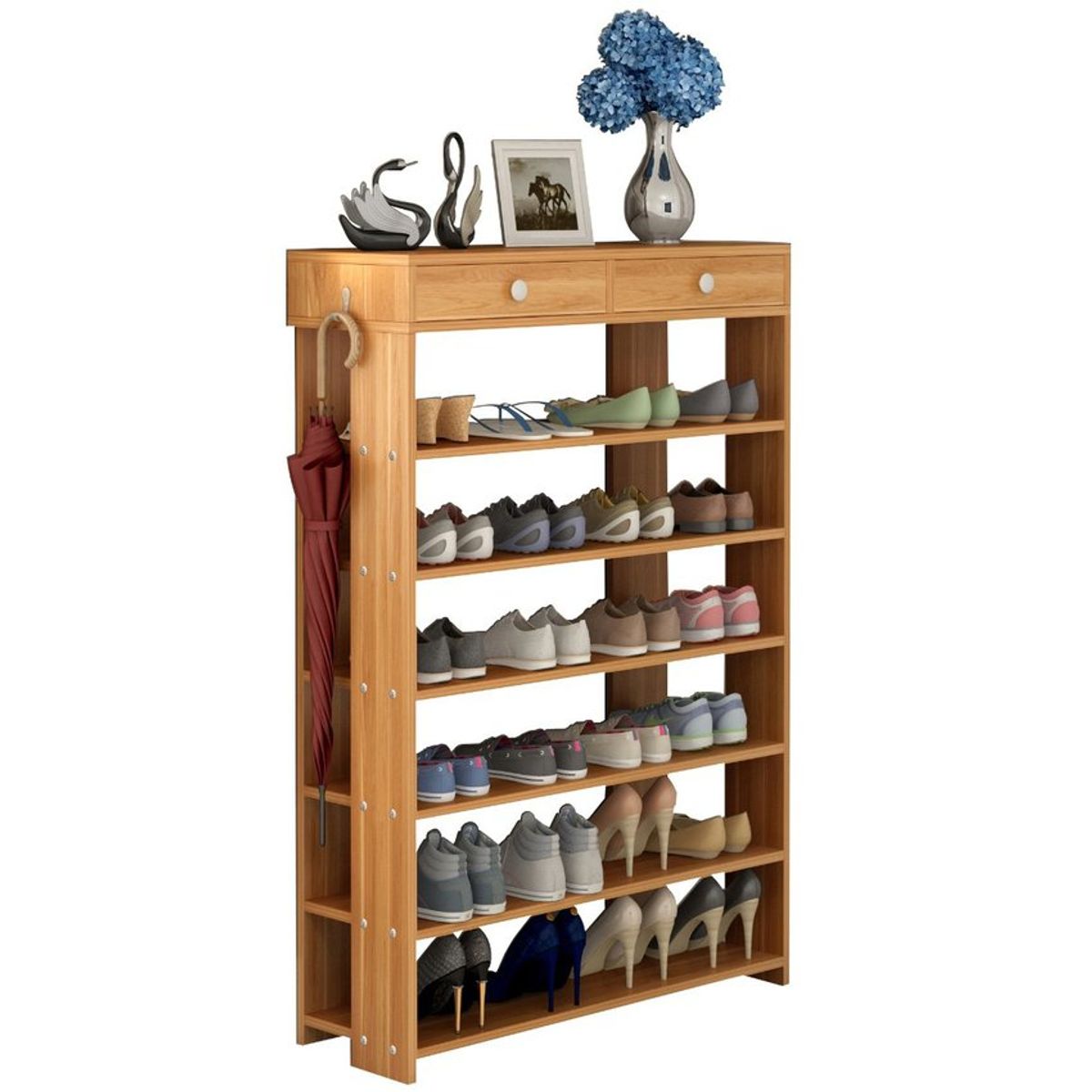 VILLA HOGAR - Zapatera multifunción Pao haya - capacidad 24 pares de zapatos