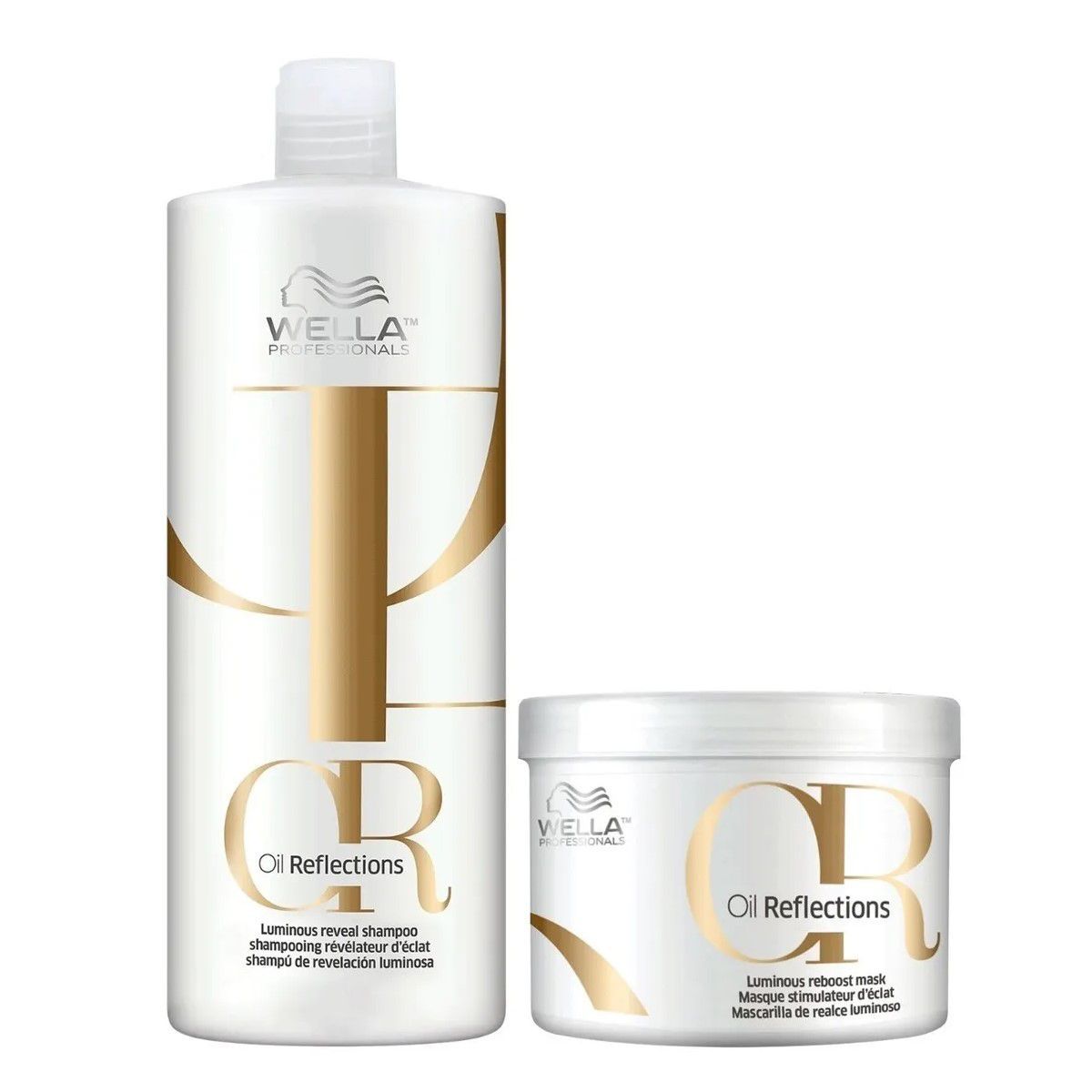 WELLA - Shampoo 1000ml  + Mascarilla Realzador de Brillo Oil Reflections Wella