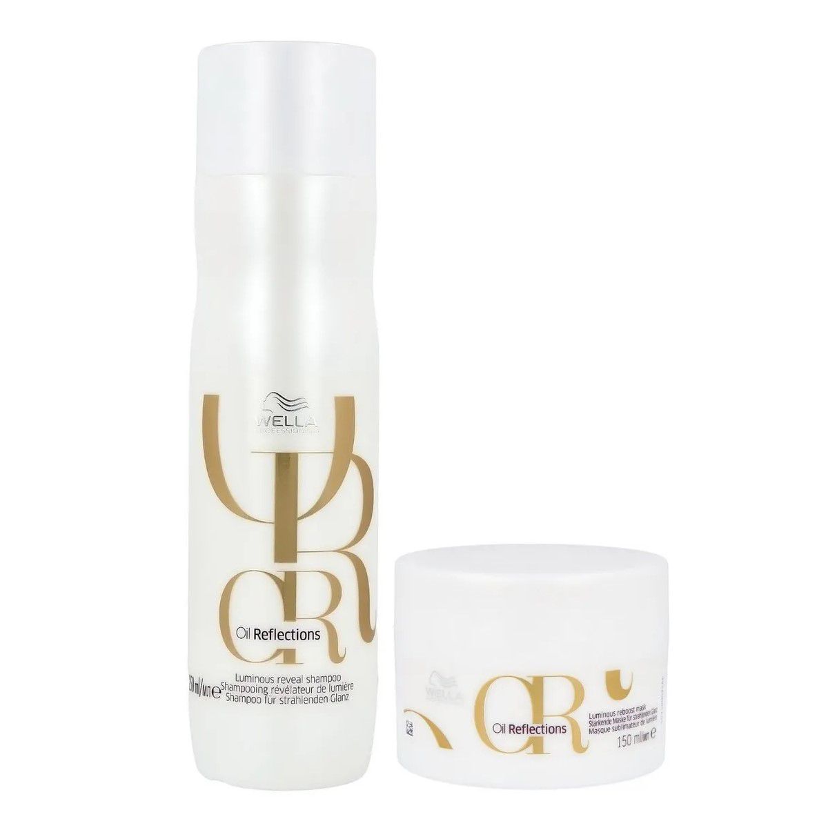 WELLA - Shampoo 250ml+ Mascarilla Realzador de Brillo Oil Reflections Wella