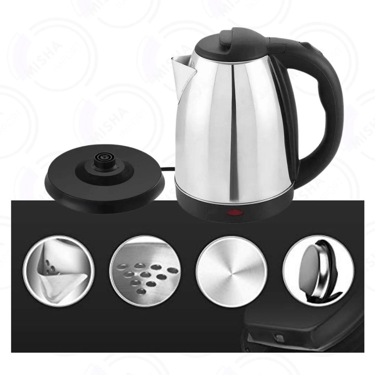 GENERICO - Hervidor Eléctrico De Agua USA Inoxidable 2 Litros cocina