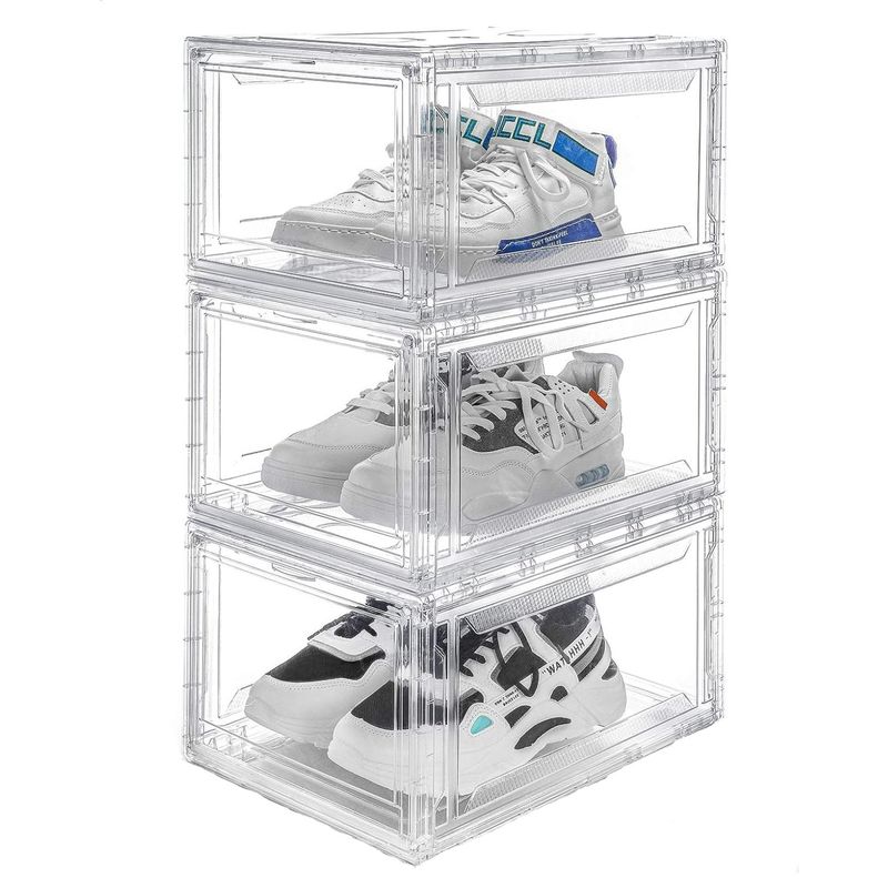 ELMEJORPRECIO - Caja De Zapatillas Apilable Sneaker Box 499 Transparente