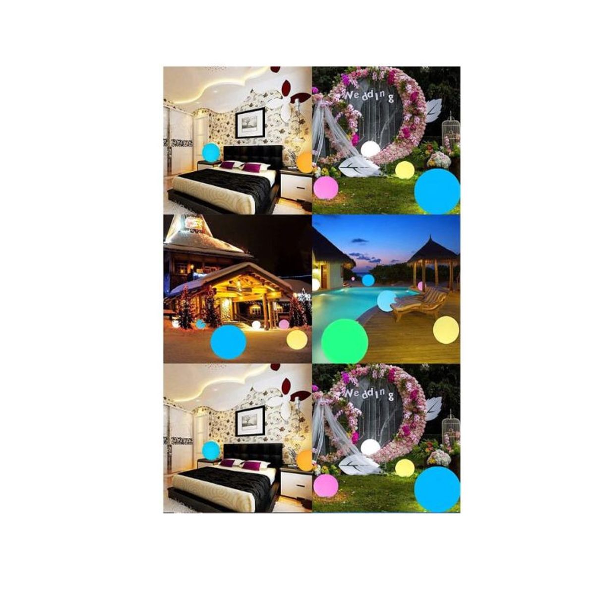 GENERICO - Pelota led playera  multicolor con control remoto