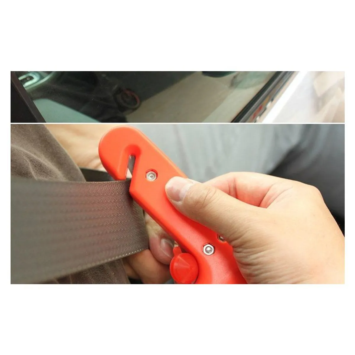 GENERICO - Martillo emergencia auto camioneta c/ case y corta cinturon