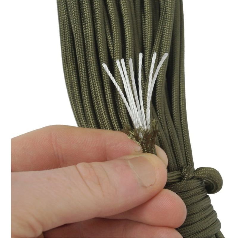 GENERICO - Cuerda de supervivencia paracord rollo 30m verde