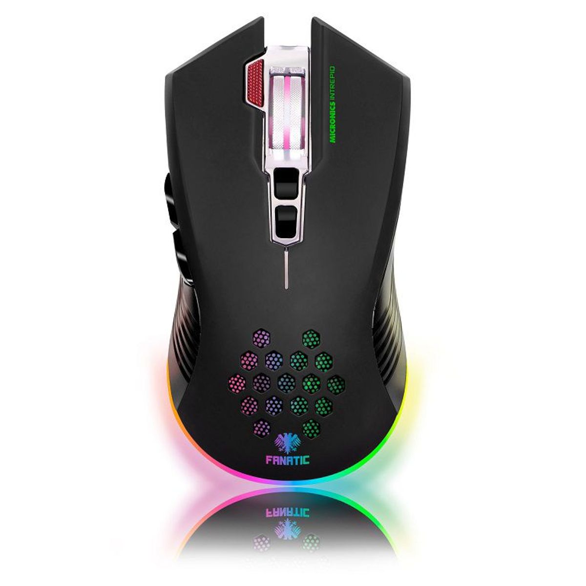MICRONICS - Mouse Gamer Metal Fanatic Rgb Led 10 mil Dpi Pro