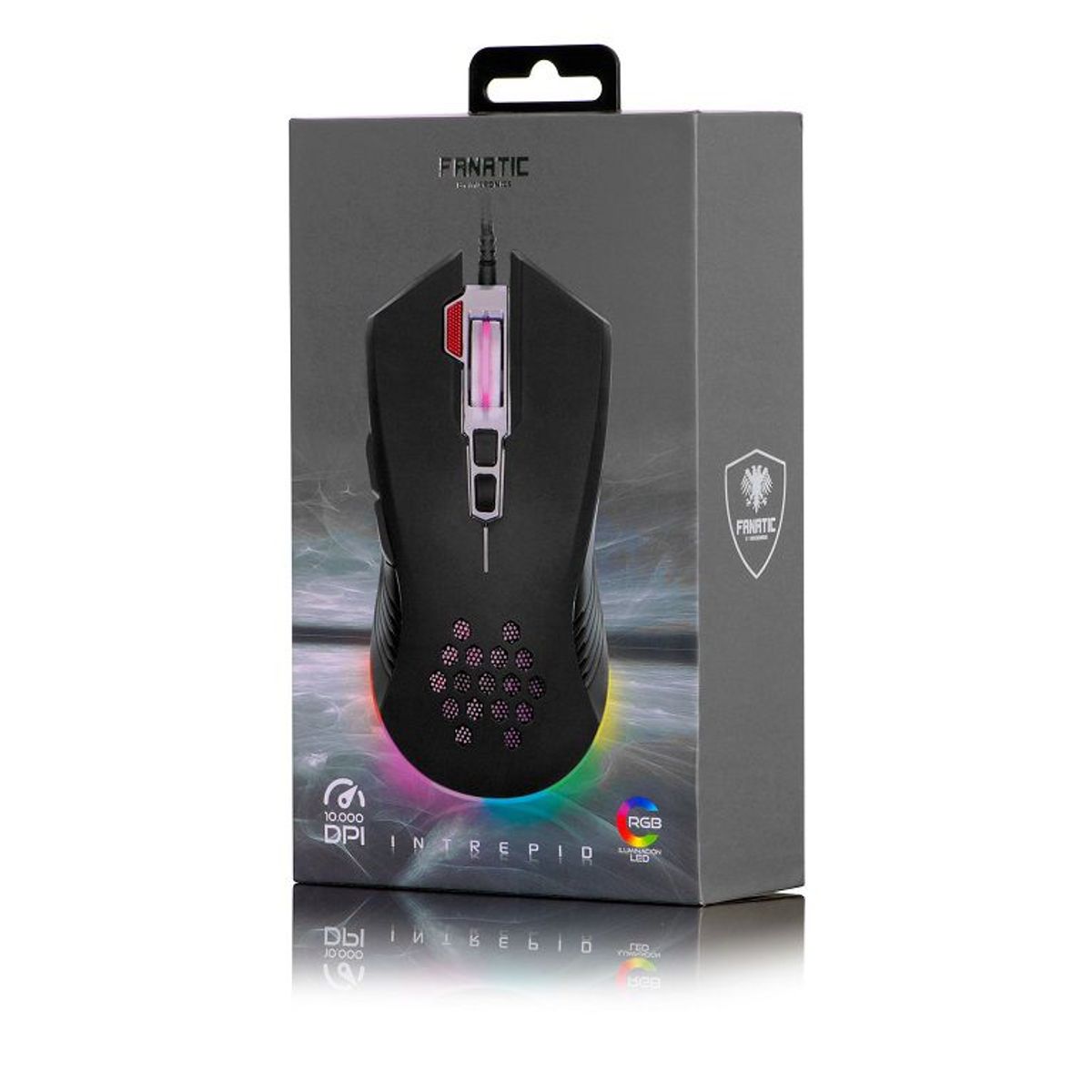MICRONICS - Mouse Gamer Metal Fanatic Rgb Led 10 mil Dpi Pro