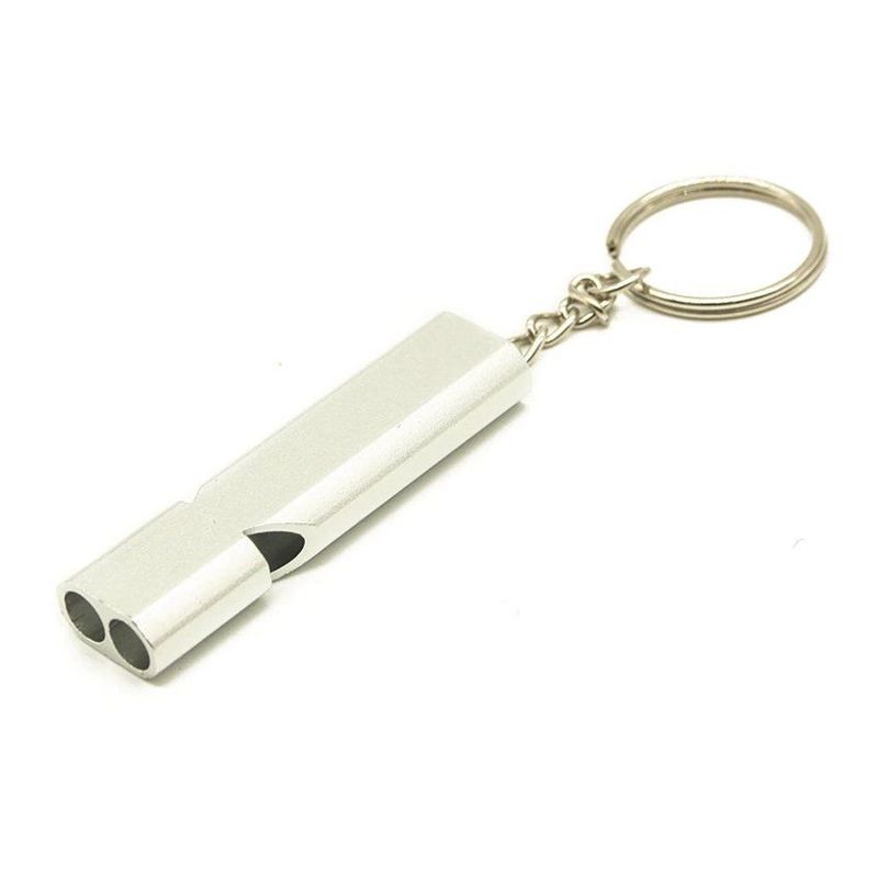 GENERICO - Silbato bitonal  aluminio 120 dbi supervivencia emergencia