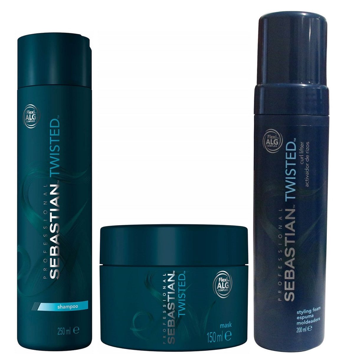 SEBASTIAN - Shampoo 250ml  Mascarilla  Mousse Sebastian Twisted