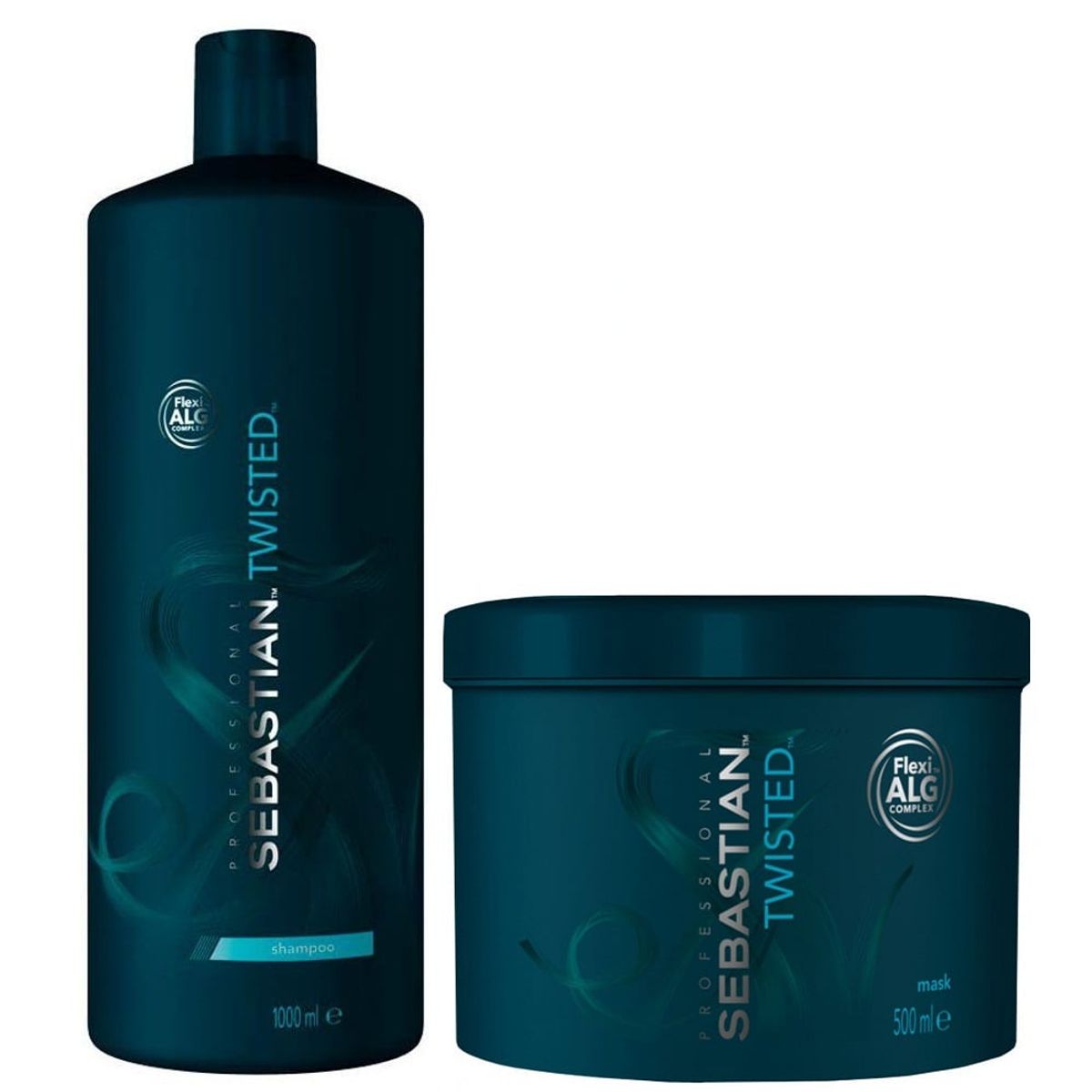 SEBASTIAN - Shampoo para Rizos 1000ml  Mascarilla Sebastian Twisted