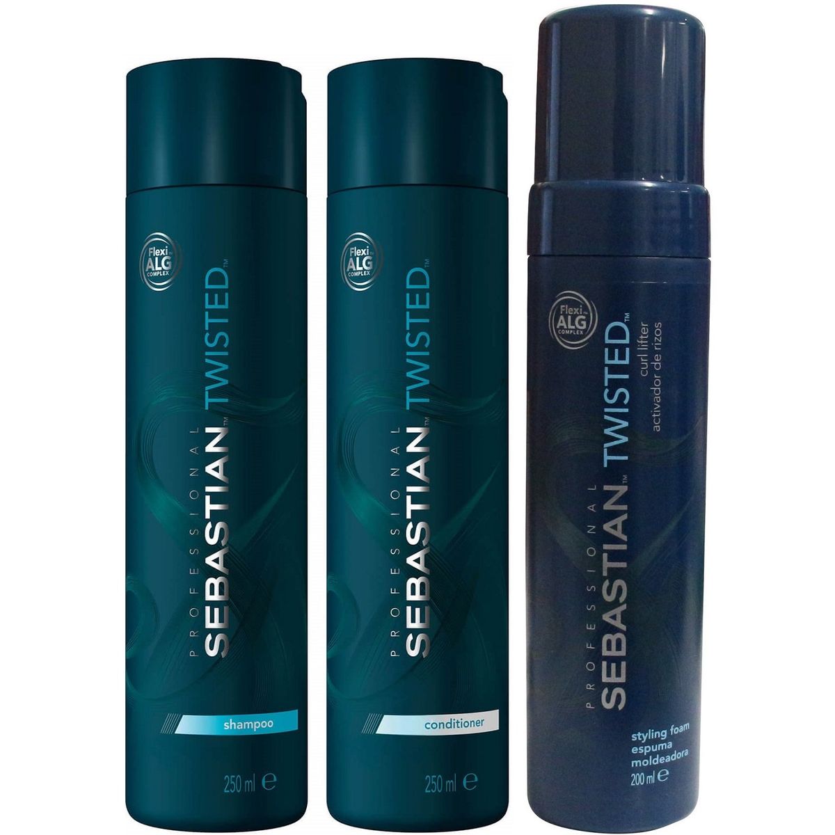 SEBASTIAN - Shampoo para Rizos 250ml  Acondicionador  Mousse Sebastian Twisted