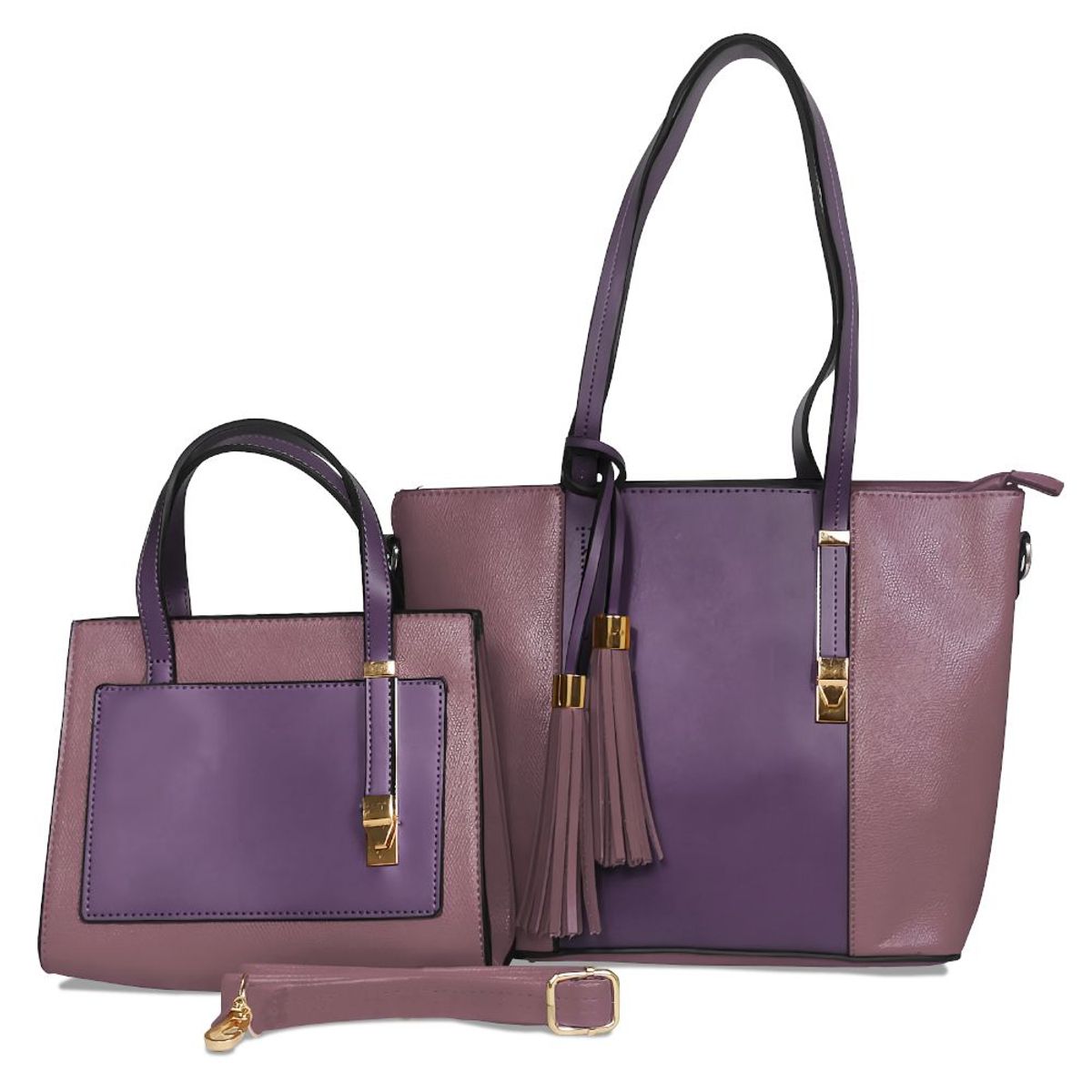 SASHIJA - Juego de Carteras Bolsos 2 Piezas B61 Palo Rosa