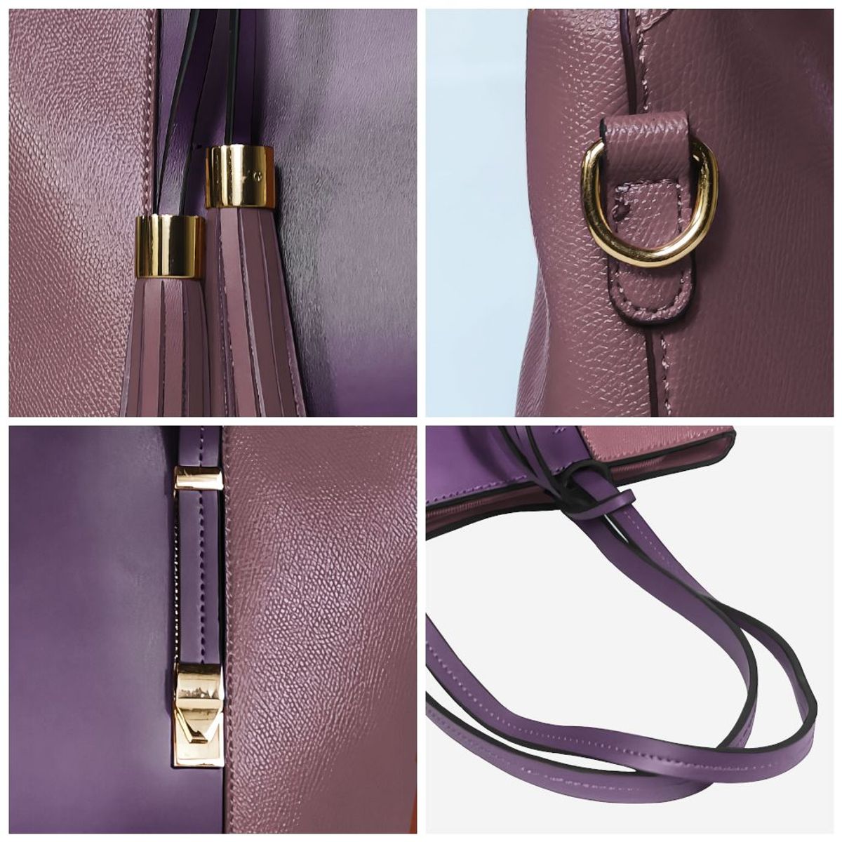 SASHIJA - Juego de Carteras Bolsos 2 Piezas B61 Palo Rosa