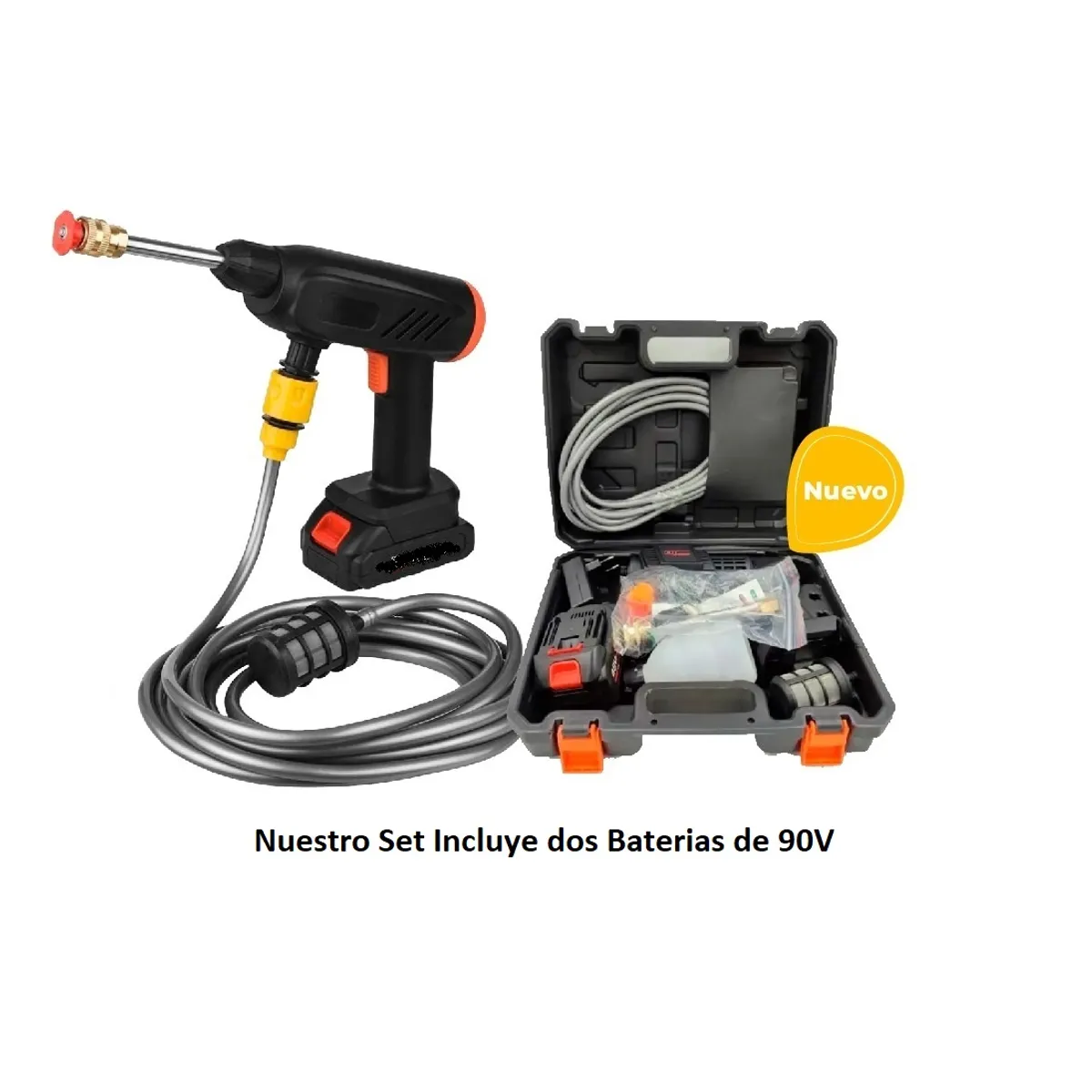 GENERICO - Hidrolavadora Alta Presión Inalámbrica Para Carros Moto 160v