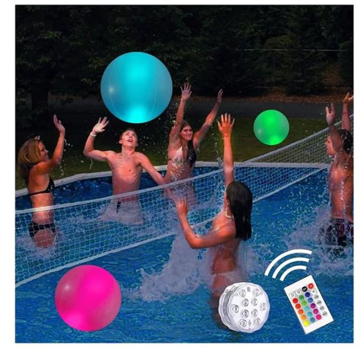 GENERICO - Pelota led playera  multicolor con control remoto