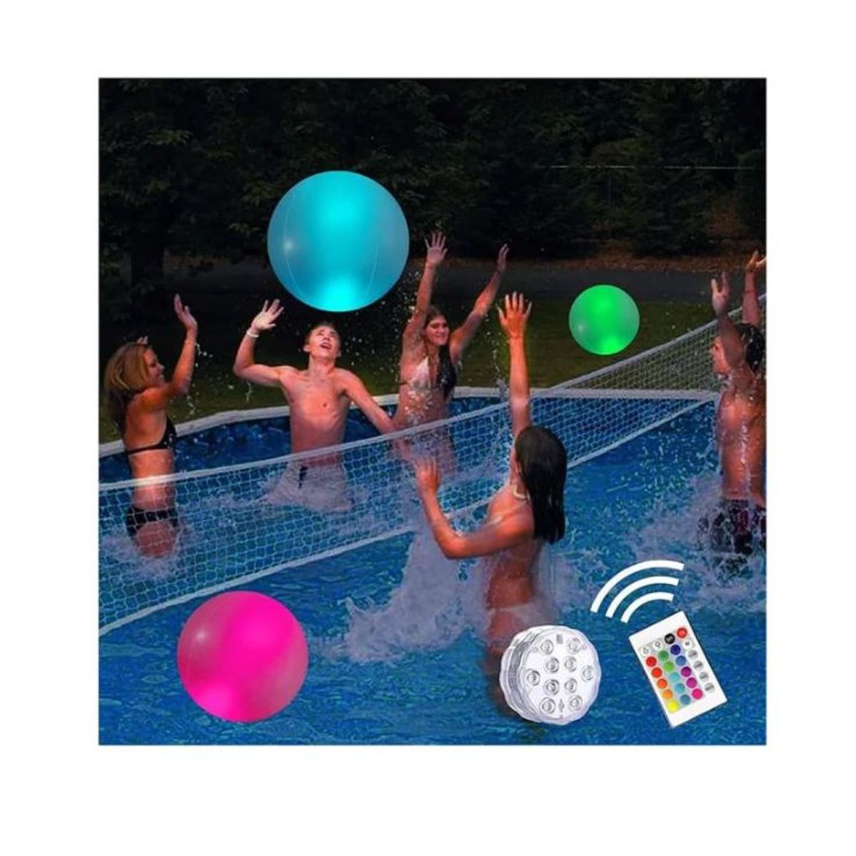 GENERICO - Pelota led playera  multicolor con control remoto