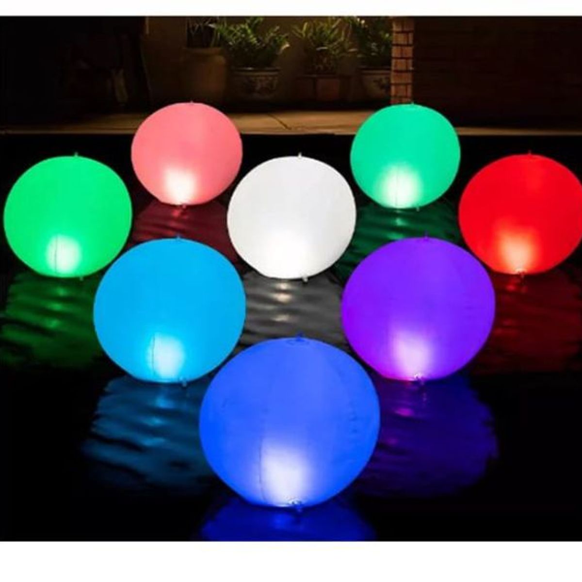 GENERICO - Pelota led playera  multicolor con control remoto