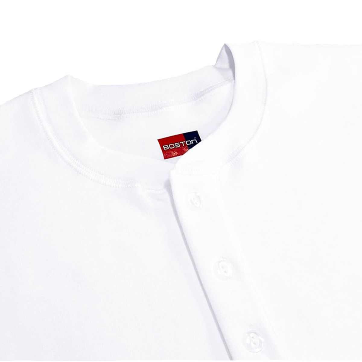 BOSTON - Camiseta Boston Manga Larga de Franela con Botones - Blanco