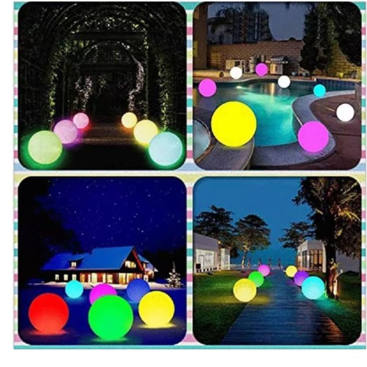 GENERICO - Pelota led playera  multicolor con control remoto