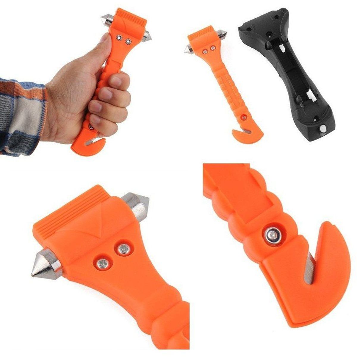 GENERICO - Martillo de emergencia y corta cinturón case- rompe lunas