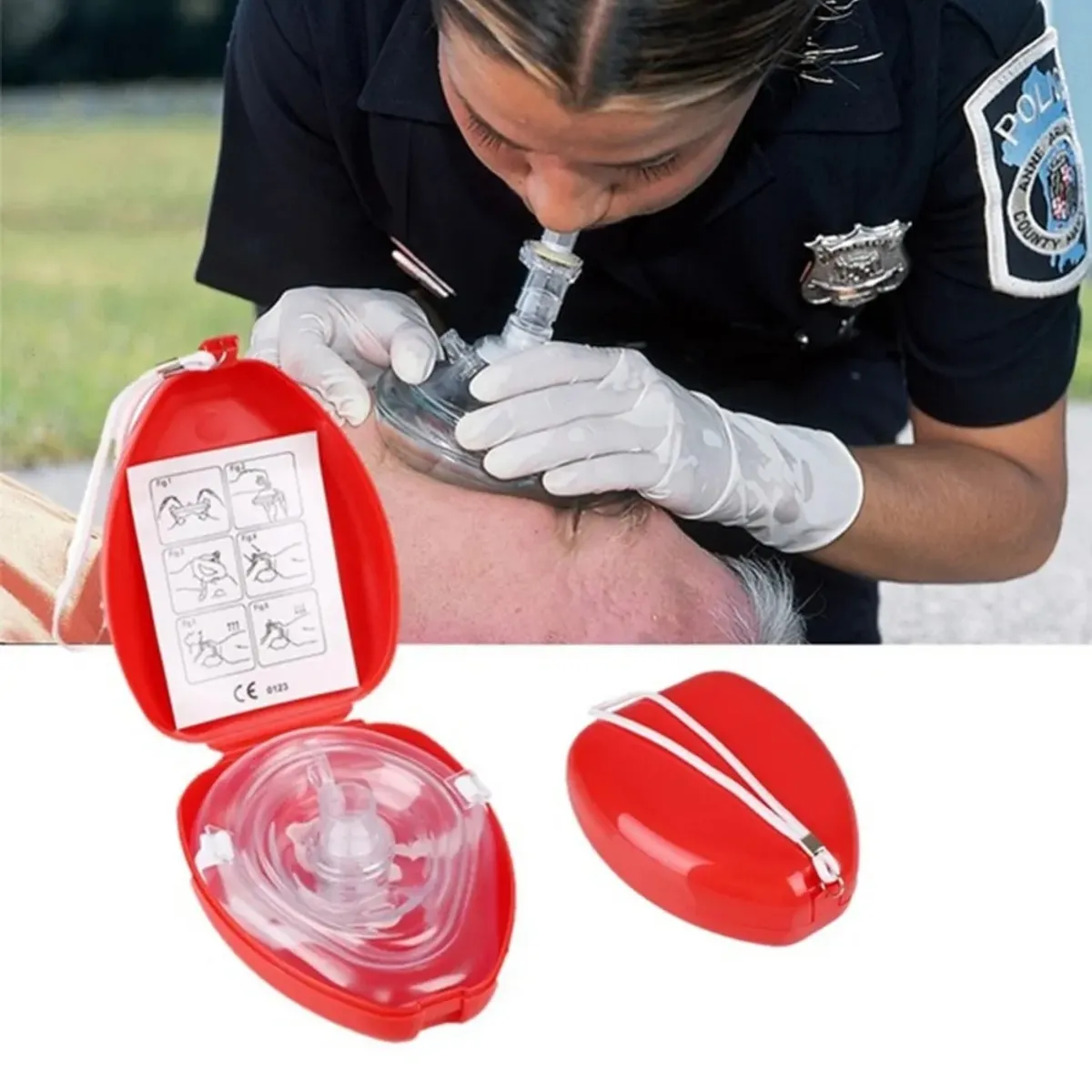 GENERICO - Mascara  RCP POCKET MASK primeros auxilios emergencia terremoto