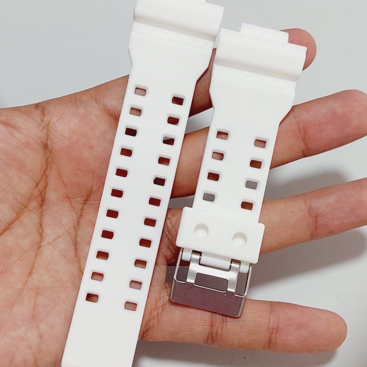 GENERICO - Correa Repuesto para CASIO G SHOCK GA 100 - 110 - 120 - Blanco Matte