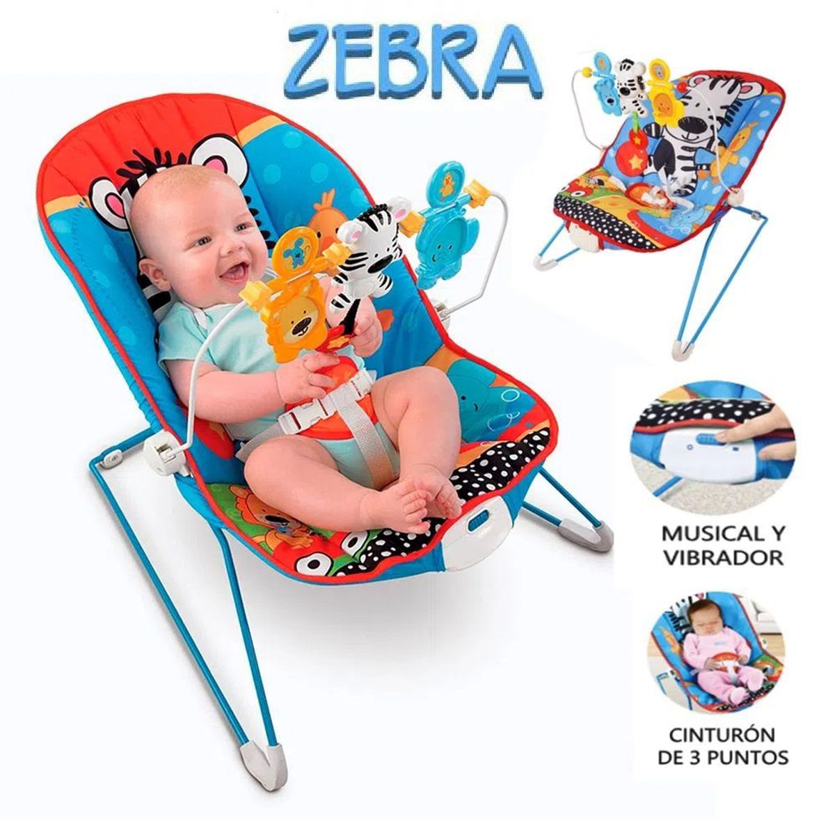 IDEAL - Mecedora para bebe zebra