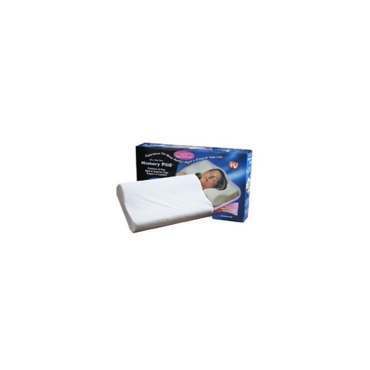 GENERICO - Almohada ortopedica cervical evita ronquidos memory pillow - blanca