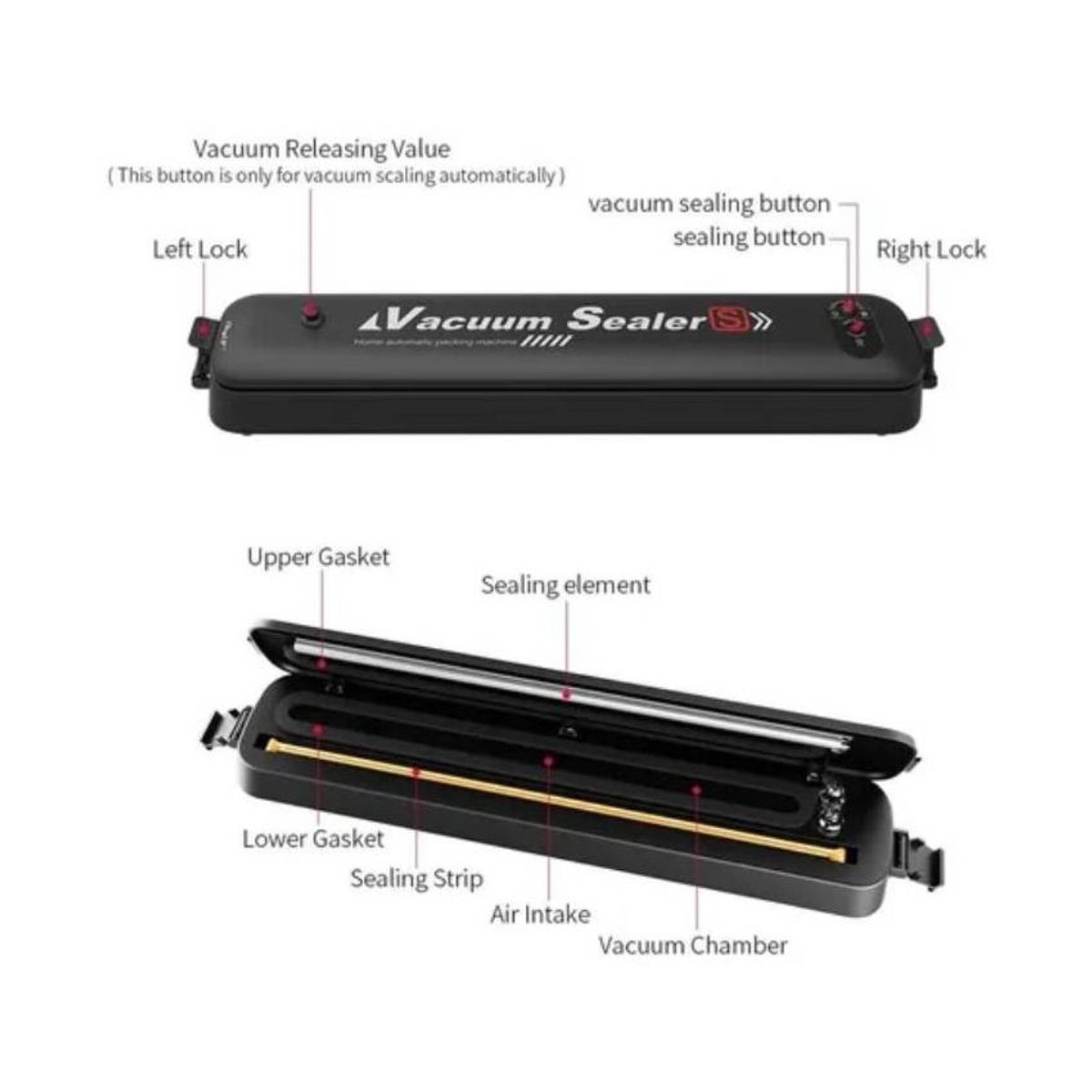 OEM - Selladora de bolsas al vacío electrico portatil h - incluye 20 bolsas