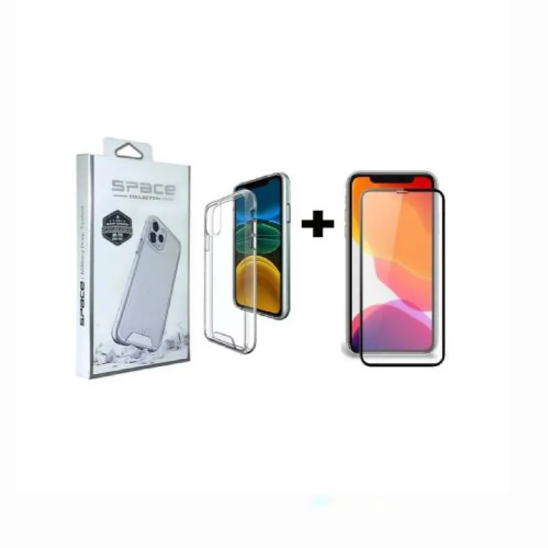 SPACE - Case Space Transparente Iphone 14 Pro Max +  Mica de Vidrio