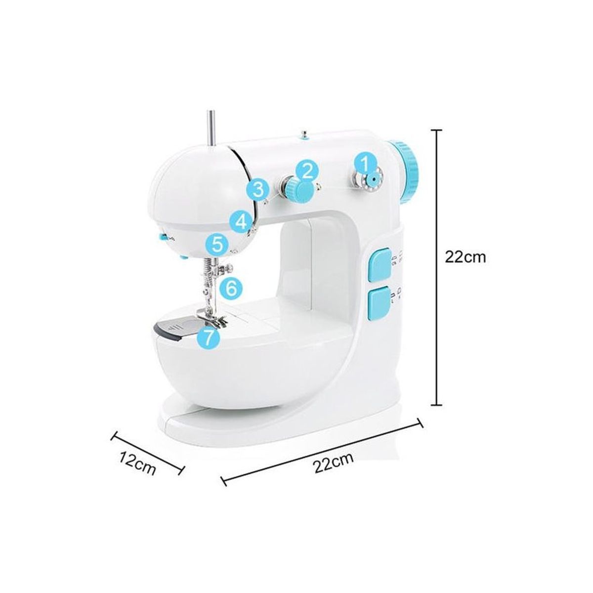 OEM - Mini máquina de coser portátil con pedal