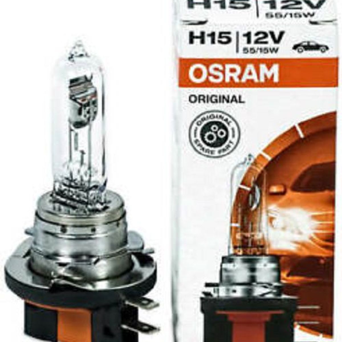 OSRAM - Foco H15 (2 Unidades ) 64176 Halógeno 12V 55/15W  PGJ23t-1