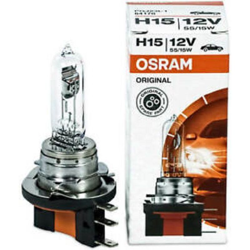 OSRAM - Foco H15 (2 Unidades ) 64176 Halógeno 12V 55/15W  PGJ23t-1