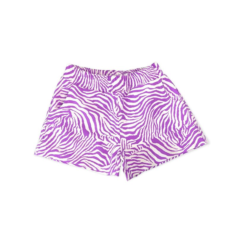 OTTOWARE - SHORT NIÑA ANIMAL PRINT MORADO