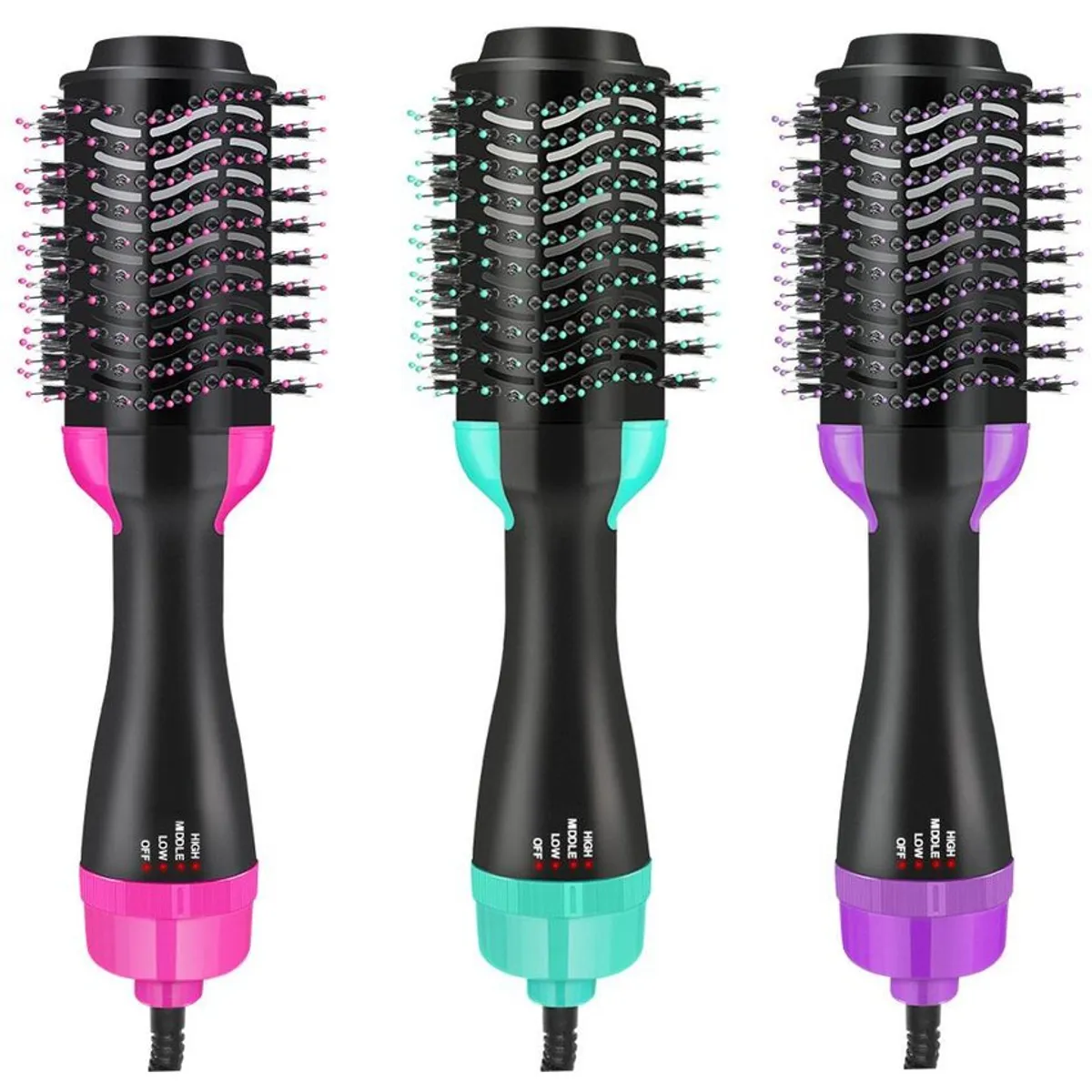 SEISA - Cepillo secador cabello alisador ondulador 3 en 1 multifunción