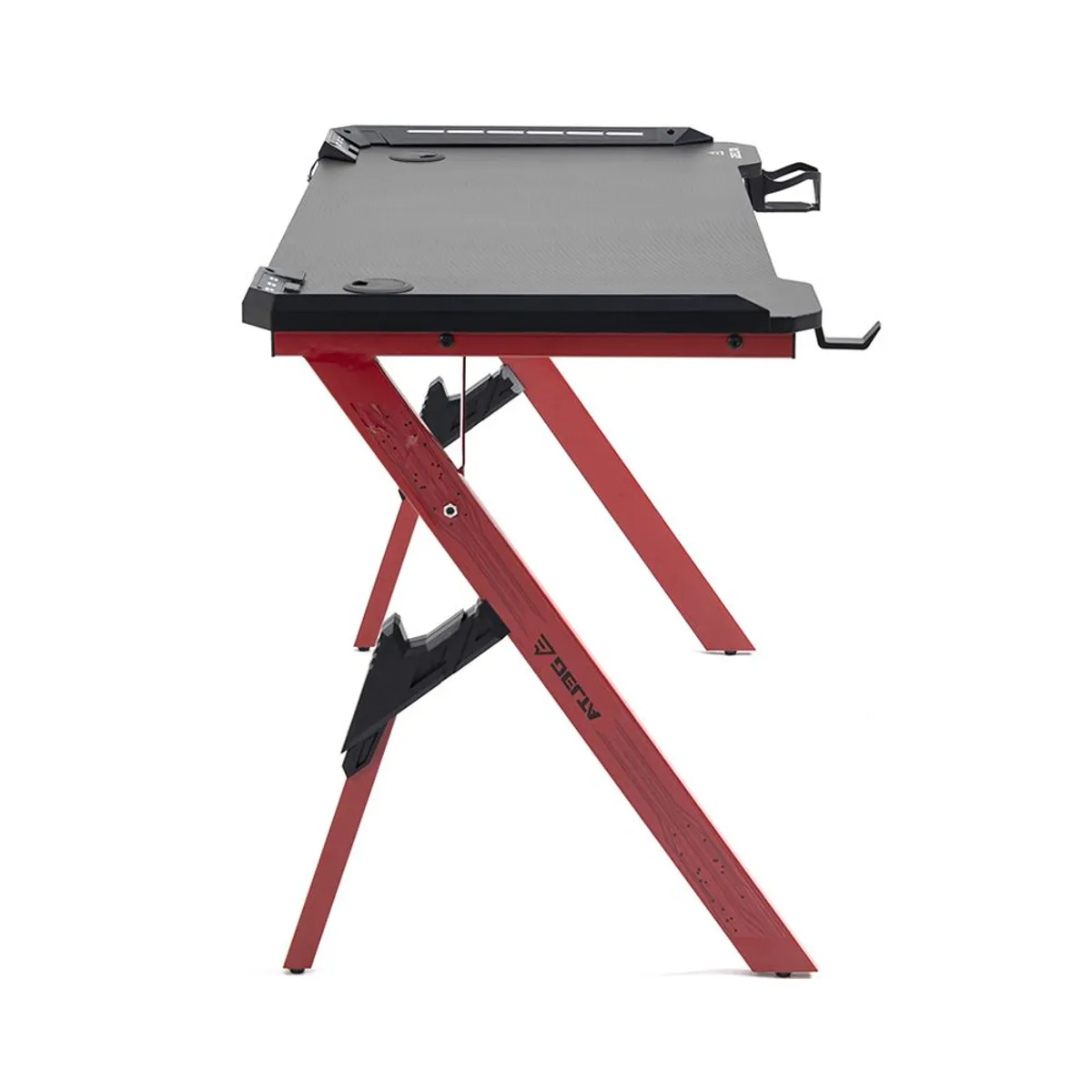 DECORPLAS - Mesa Gamer Delta Red Con Luces Led 120X60Cm Decorplas