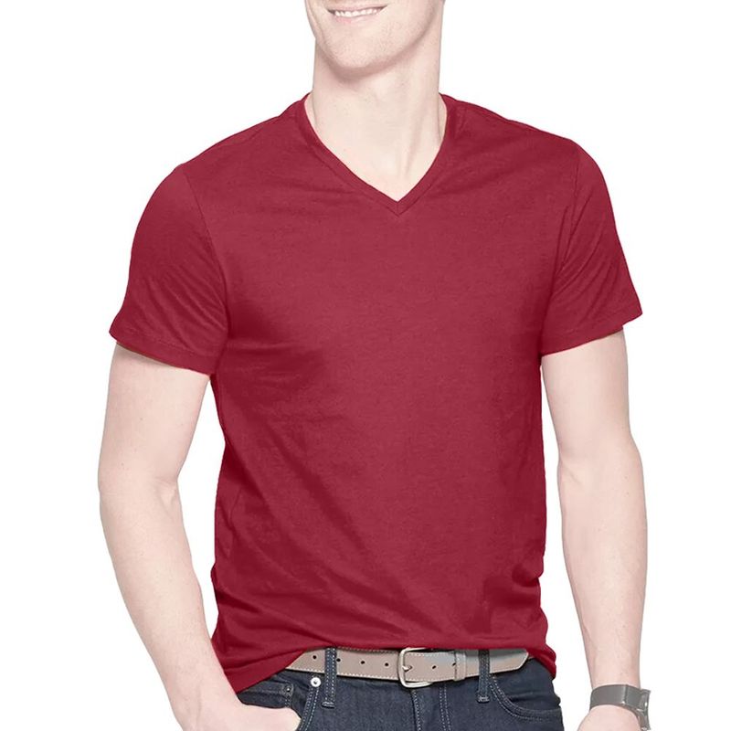 BOSTON - Polo Boston Manga Corta Cuello V - Rojo..