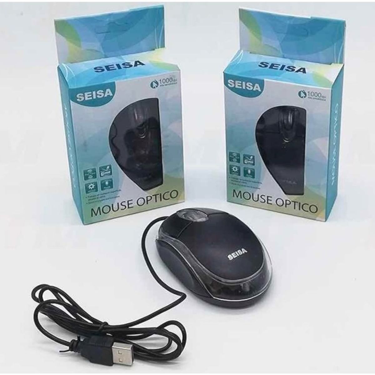 SEISA - Mouse original seisa 3d 1000dpi alta sensibilidad interfaz usb