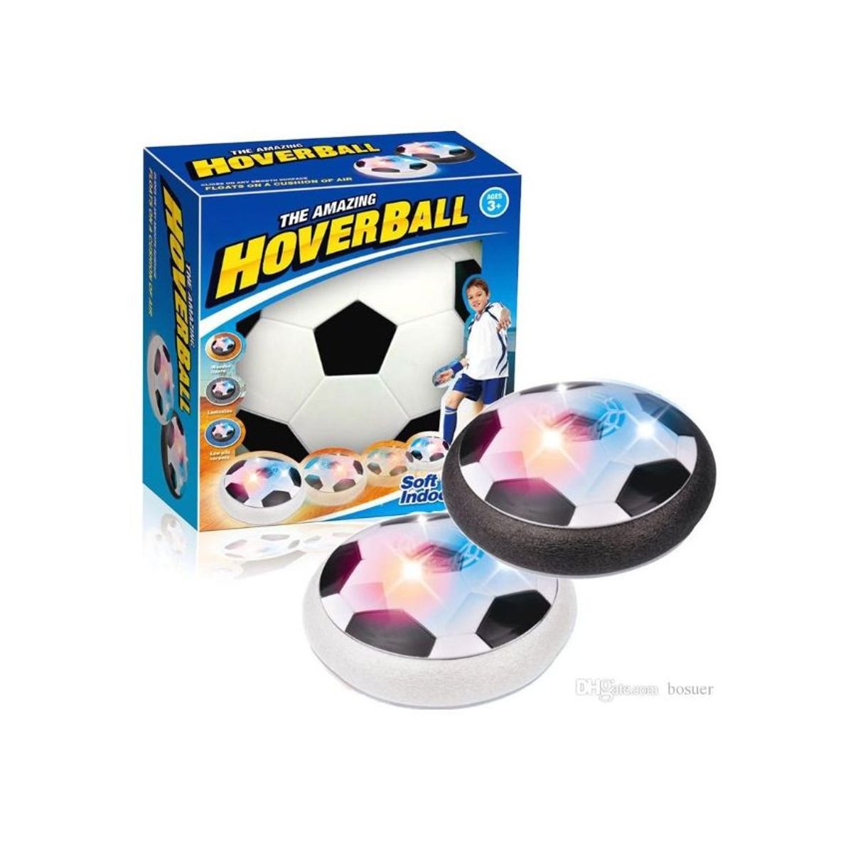 GENERICO - Pelota de futbol flotante con luz led  hoverball increible