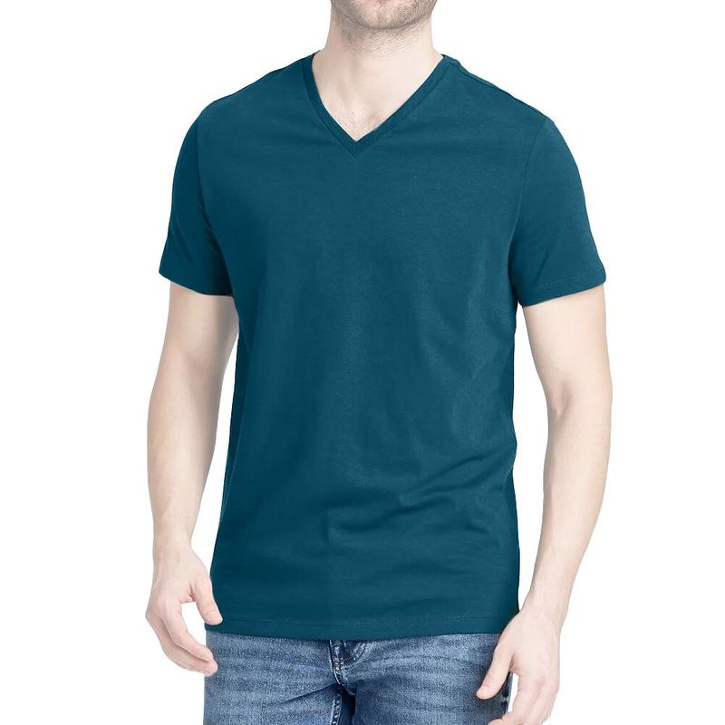 BOSTON - Polo Boston Manga Corta Cuello V Azul Acero..