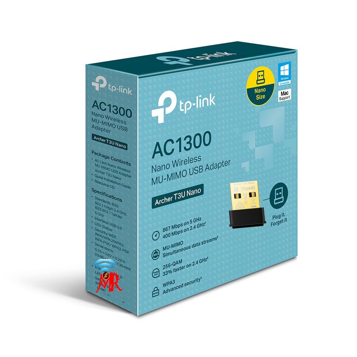 TP LINK - Archer T3u Nano Adaptador Usb Mu-mimo Inalámbrico Ac1300