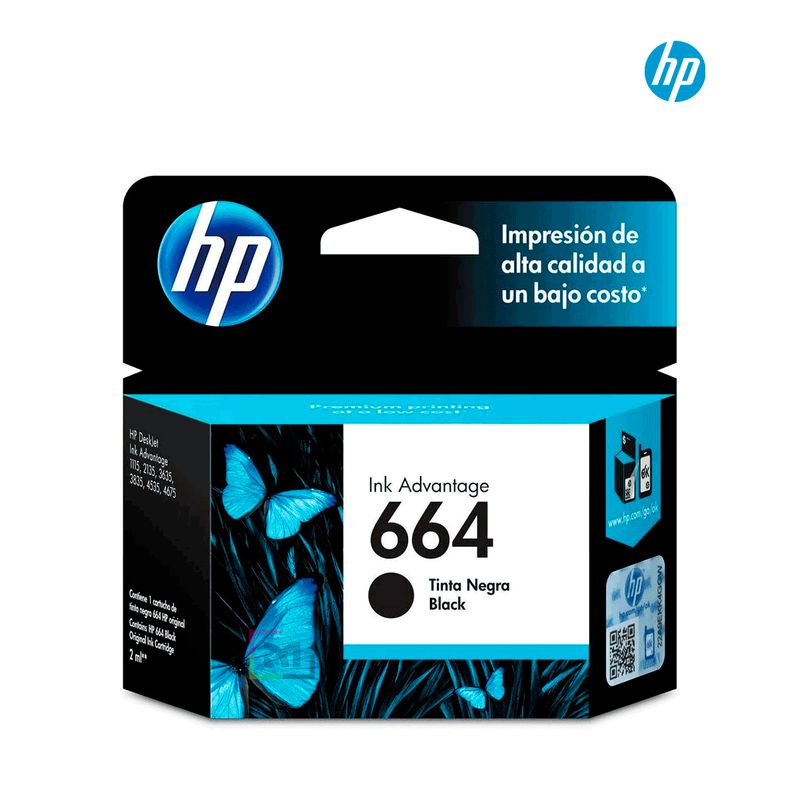 HP - Cartucho HP 664  Negro  F6V29AL original
