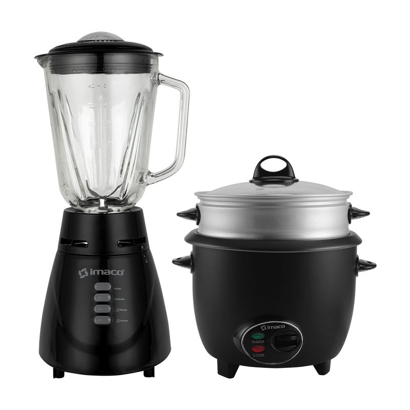 IMACO - Combo Licuadora 1.5l v/v 2 vel bl4125vn+Olla arrocera 1.2l imaco rc6es