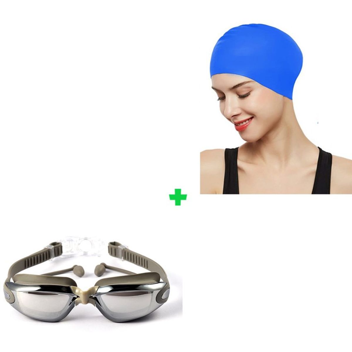 GENERICO - Pack lentes  natación hd uv + gorro