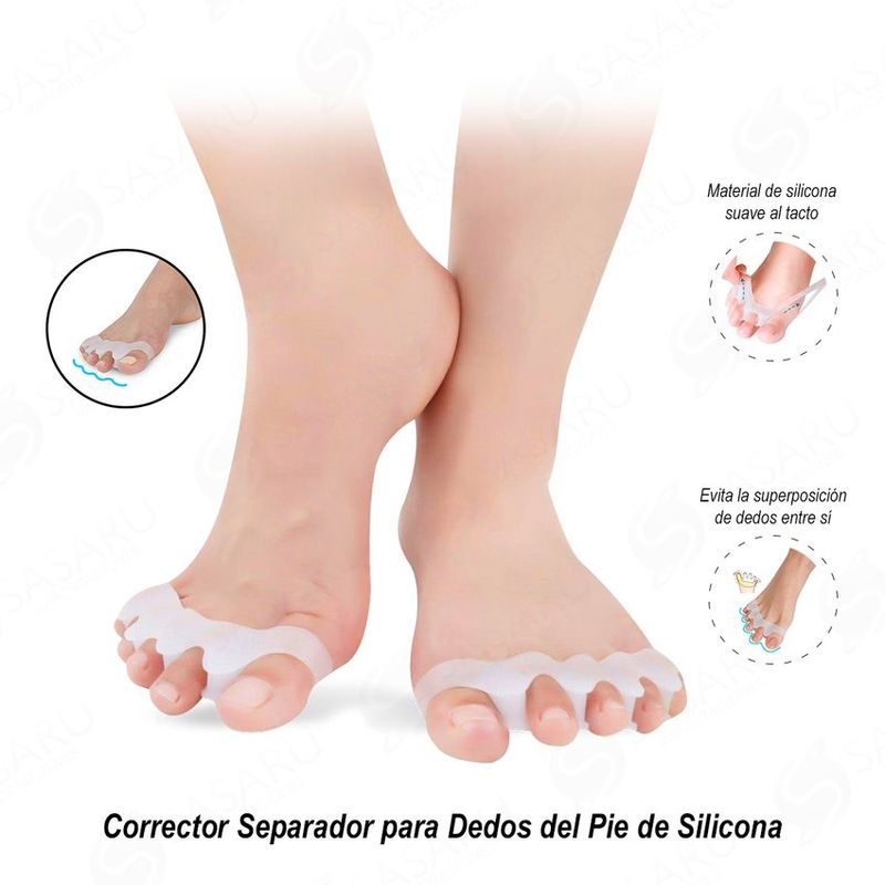 GENERICO - Corrector separador para dedos del pie de silicona
